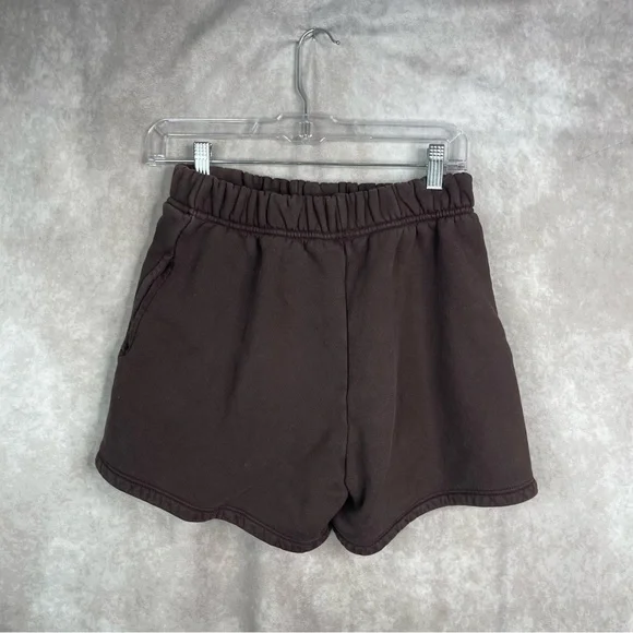 Set Active Heavyweight Sweat Shorts In Espresso Brown Women's Size S - Picture 6 of 8